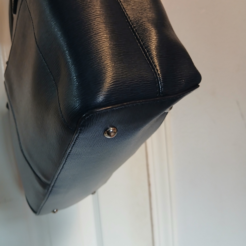 Lauren Ralph Lauren Black Leather Tote Bag - Picture 6 of 15